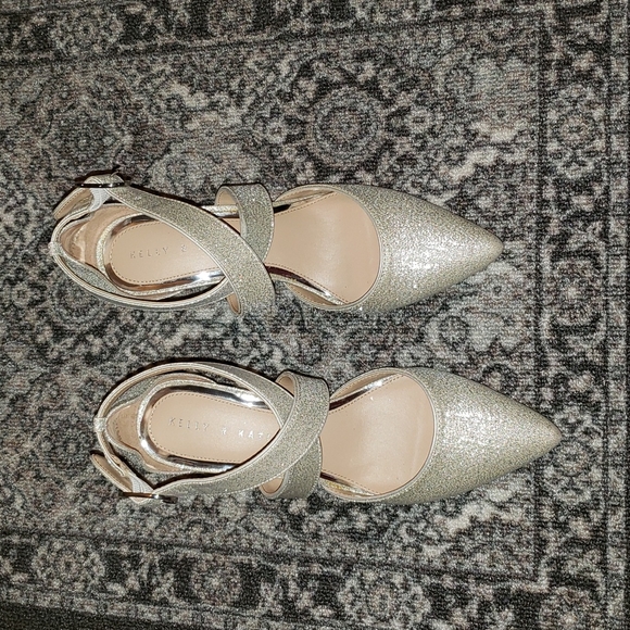 Silver cross-strap heels - Picture 6 of 8